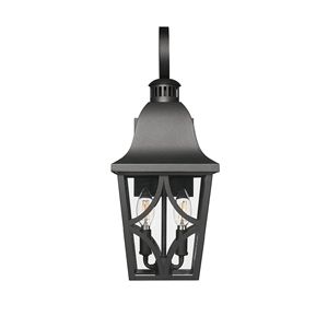 Nero opaco parete esterna lanterna impermeabile parete esterna applique per il portico Garage porta anteriore di illuminazione di vetro trasparente parete di montaggio 1 - Product Image 3