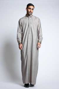 Ropa Musulmana Estilo Árabe, Thobe Islámico Tradicional para Hombre, Jubba Larga Hasta el Tobillo, 100% Algodón, para Venta en Línea, Nuevo Diseño, Última Moda - Product Image 3