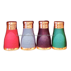 <b>Copper</b> <b>Bottle</b> With Navy Blue And Polish Finished Indian Hand Made Health Benefits <b>Copper</b> <b>Drinking</b> Water <b>Bottle</b> - Product Image 6