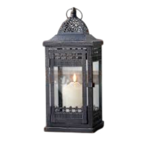 Lanterne suspendue de style vintage haut de gamme, porte-bougie en métal blanc avec verre trempé, décoration intérieure et extérieure pour jardin, patio, mariage - Product Image 3