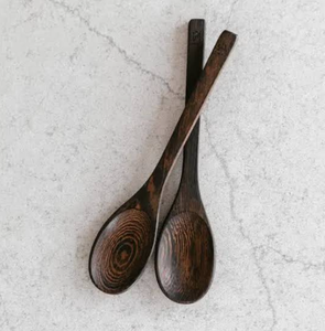 Ensemble de cuillères en bois naturel marron, ustensiles de cuisine - Product Image 3
