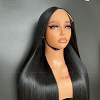 Perruque Lace Frontal Full HD Noir Jet Extensions de Cheveux Crus Vietnamiens Cuticule Alignée Densité 180%