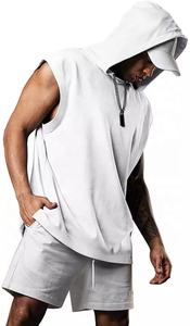 <b>Sleeveless</b> oversize <b>hoodies</b> pullover sports sweatshirts plus size men's <b>hoodies</b> - Product Image 5