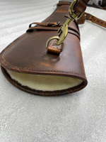 Estuche y Bolsa de Caza de Invierno Personalizados OEM de Cuero Genuino, Impermeables, Resistentes al Viento y Transpirables, con Acolchado, Cierres de Seguridad y Estampado