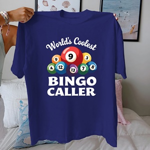 เสื้อยืดผู้หญิงทำจากผ้าฝ้ายแท้ลาย Bingo สุดเท่ของ Bingo Caller World ใส่สบาย - Product Image 1