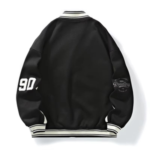 <b>Men's</b> Classic Letterman Varsity <b>Jacket</b> Winter Front Premium Fabric Waterproof Breathable Eco-Friendly Button Closure Casual - Product Image 4