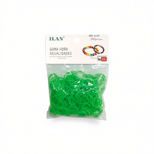 Ilan Goma Manualidades Verde 300 Pezzi per Artigianato - Product Image 1