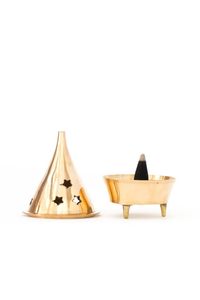 Nuevos conos de incienso con aroma a lavanda y soporte de incienso de metal dorado para una aromaterapia relajante en venta. - Product Image 2