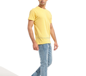 Custom Print T-shirt Mens Tee Shirt Thick Collar 100% Cotton T Shirts Heavyweight Plain Oversized Mock Neck <b>Tshirt</b> for Men - Product Image 3