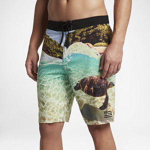 Shorts de Baño para Hombre, 100% Algodón, con Logotipo Frontal, Secado Rápido, Cintura con Cordón Ajustable, Corte Medio - Product Image 1