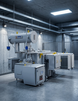 Transformateur de distribution triphasé ONAN refroidi, haute tension, avec OLTC, bobinage en cuivre immergé dans l'huile, 50Hz, 22kV à 415V