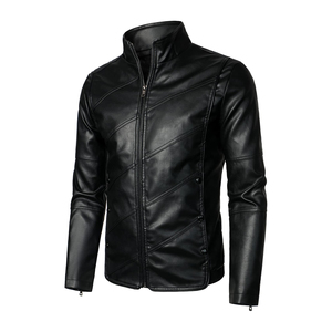 Premium Real Leather Jacket for Men Retro Motorcycle Riding <b>Coat</b> Durable Windproof Casual Fashion Outerwear - Product Image 4