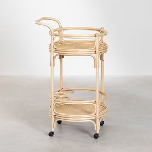 Rattan food carts mini & large sizes supply hand-woven <b>serving</b> cart bar <b>trolley</b> party accessories - Product Image 6