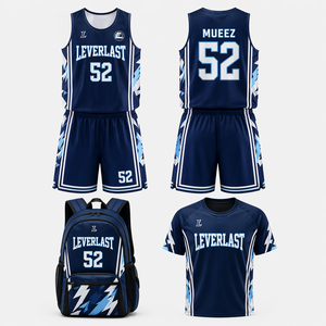 Ensemble d'uniformes de basketball personnalisés de qualité supérieure, maillot et short sublimés, taille plus, logo sur le devant pour les équipes adultes unisexes - Product Image 1