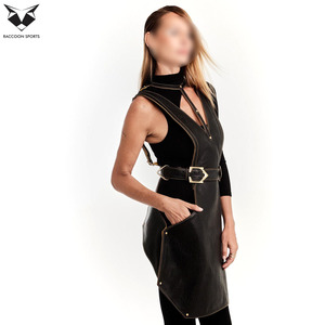 Custom Women Sexy <b>Leather</b> Apron Best <b>Harness</b> Style Clubwear Uniform Ladies Fashion Party Wear Faux <b>Leather</b> Bib Apron - Product Image 4