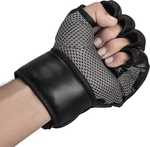 Gants MMA professionnels en cuir en gros 12oz 14oz 16oz entraînement boxe sparring poinçonnage gants de coup de pied pour hommes et femmes - Product Image 6