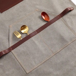 Delantal de Trabajo Unisex de Cuero Genuino con Detalles en Cuero, Correas Ajustables, Múltiples Bolsillos, Resistente al Polvo y a la Penetración de Agujas - Product Image 5