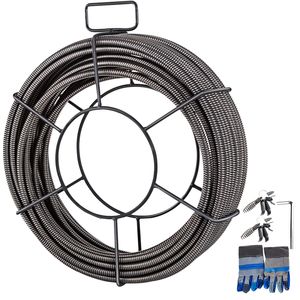 Cavo per Pulizia Fognature 100ft X 1/2" con Nucleo Solido per Pulizia Tubi - Product Image 2
