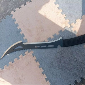 Couteau de 24 pouces à pointe courbée avec lame noire dentelée, manche gainé de cordon, qualité économique, services OEM, vente chaude - Product Image 5