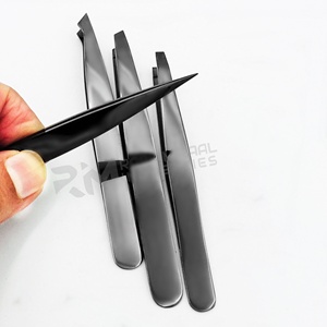 Ensemble de pinces à sourcils de haute qualité RMI, personnalisées, couleur plasma noire - Product Image 6