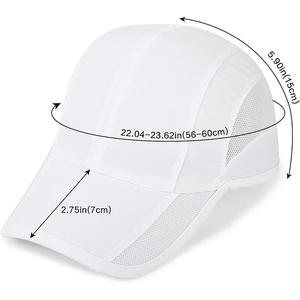 Gorra de Béisbol Blanca Unisex de 6 Paneles, Malla Ajustable, Transpirable, Informal para Exteriores, Primavera/Verano, Talla Adulto - Product Image 5