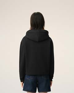 Sudadera con Capucha Corta Negra Unisex Ami, Cierre Frontal con Cremallera, Bordado de Corazón, Estilo Holgado Informal, Ropa de Verano, Tejido de Algodón, Personalizable - Product Image 2