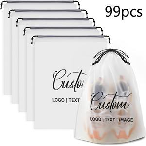 Sacs d'emballage en plastique PE recyclables mats et givrés avec valve, imprimés avec un logo personnalisé, pour vêtements et t-shirts, imprimés à l'écran - Product Image 2