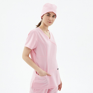 Wholesale Women Medical Scrubs <b>Set</b> Soft Stretchy Surgical Nurse <b>Doctor</b> Hospital Uniform Comfortable Nursing Scrubs - Product Image 2