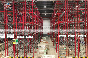 Sistema de almacenamiento de acero industrial de doble plataforma profunda de servicio pesado con estante selectivo protegido contra la corrosión - Product Image 2