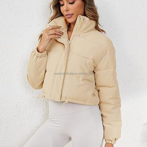 Veste d'hiver matelassée Captens pour femme, longue, en toile, à capuche, col montant, motif uni, coupe-vent, chaude et épaisse - Product Image 6