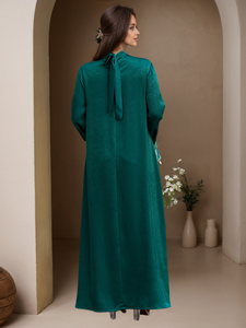 Robe Abaya Modeste Personnalisée de Dubaï, Broderie, Longueur Cheville, Col en V, Collection Printemps, Matière Polyester, OEM/ODM Disponible - Product Image 2