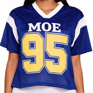 Camisetas Modernas para Mujer, Jersey de Fútbol Americano Personalizado, Cuello en V, Estilo Urbano, Ropa Deportiva de Alto Rendimiento, Marca Privada OEM - Product Image 6