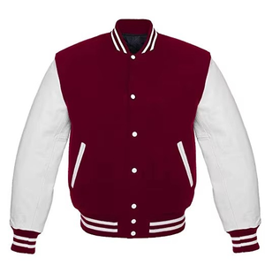 Custom Logo Sleeve Canvas Chenille Embroidery Vintage Letterman Streetwear Varsity Jackets Geometric Patchwork Stand for <b>Men</b> - Product Image 5