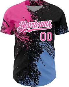 Camiseta de Béisbol Azul Personalizada de Manga Corta Unisex con Nombre del Equipo, Impresión Sublimada, Transpirable, Corte Regular, Ropa para Adultos - Product Image 2