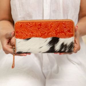 Nueva Cartera de Cuero con Diseño Floral Grabado a Mano, Estilo Western para Mujer, Hecha a Mano, para Uso Diario - Product Image 2