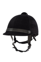 Casque d'équitation de sécurité pour homme, boucle réglable, en plastique durable et cuir PU, taille moyenne, confortable