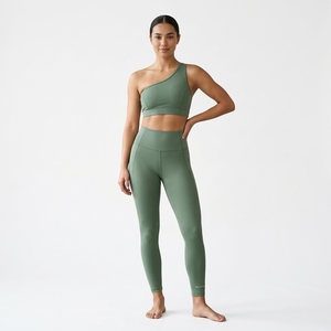Conjunto Deportivo para Mujer, Top Deportivo de un Hombro, Leggings de Cintura Alta, Ropa Deportiva sin Costuras para Yoga, Gimnasio, Fitness - Product Image 1