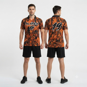 Maillot de football américain 7v7 personnalisé OEM, imprimé par transfert thermique, 100 % polyester respirant, taille élastique, manches courtes, équipe personnalisée - Product Image 4