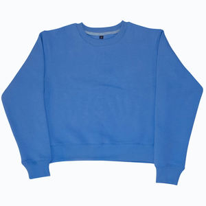 Sudadera de cuello redondo sin capucha, de felpa, con hombros caídos, personalizada, 100% mezcla de algodón, transpirable, para mujer, ideal para invierno. - Product Image 2