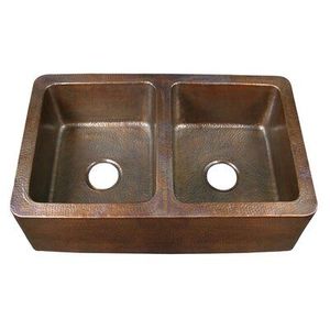 Évier de cuisine en cuivre haut de gamme, finition artisanale offrant un aspect luxueux et des performances de cuisine fiables - Product Image 4