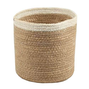 Paniers de rangement pliables décoratifs en jute et en jonc de mer, imperméables, avec poignées, pour une décoration et une organisation écologiques de la maison - Product Image 2