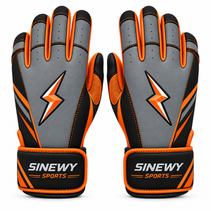 Gants de frappe SINEWY en cuir PU bleu, respirants, écologiques, séchage rapide, fermeture auto-agrippante, unisexe, pour entraînement adulte - Product Image 4