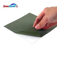 Patchs de réparation en nylon imperméable de couleur noire auto-adhésifs, diamètre de 3 pouces