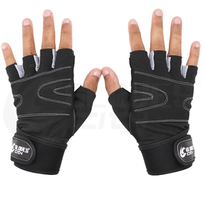 For High Selling Weightlifting Fitness <b>Gloves</b> Gym Non-slip Breathable Half Finger Polyester Lace-up Closure - Product Image 2