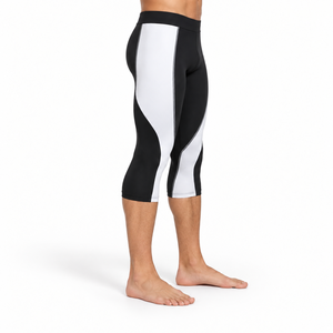 Men <b>Capri</b> <b>Legging</b> Offers Lightweight Construction Reliable Flexibility And Comfortable Support For Running And Fitness Sessions - Product Image 2