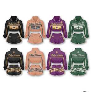 Conjunto Deportivo de Dos Piezas para Mujer, Primavera/Verano, Color Sólido, Logotipo Personalizado, Ropa Deportiva de Algodón, Ropa Casual de Calle, Ropa de Gimnasio, Fitness - Product Image 5