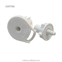 Juego de Soportes de Acero para Persianas Enrollables de 38 mm de Ancho, Componentes Blancos