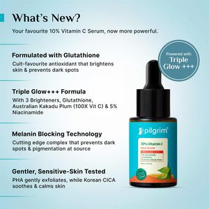 Suero con 10% de Vitamina C Pilgrim - 1.01 fl oz (30 ml) para una Piel Radiante con 5% de Niacinamida, Ácido Hialurónico y Ácido Glicólico - Product Image 4