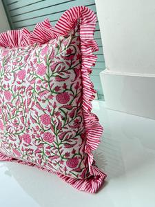 Housse de coussin artisanale bohème en coton imprimé, motif floral coloré, carrée, vintage, pour la maison, l'hôtel, l'hôpital - Product Image 2