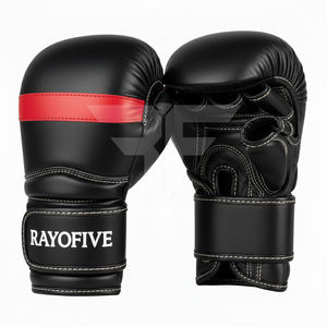 Guantes de entrenamiento personalizados de cuero PU para Muay Thai y MMA, guantes de boxeo al por mayor, guantes de entrenamiento de cuero PU con logotipo personalizado - Product Image 1